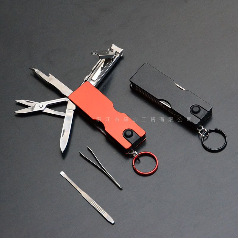 Multi-functional beauty knife, creative small nail clippers, fashionable beauty set, LED combination beauty tool knife details Picture