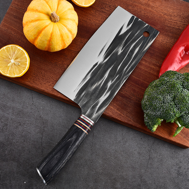 Longquan hand-forged kitchen knives, household kitchen cutting and slicing combination sets, sharp meat cutting knives, kitchen knives and slicing knives wholesale Specification drawing