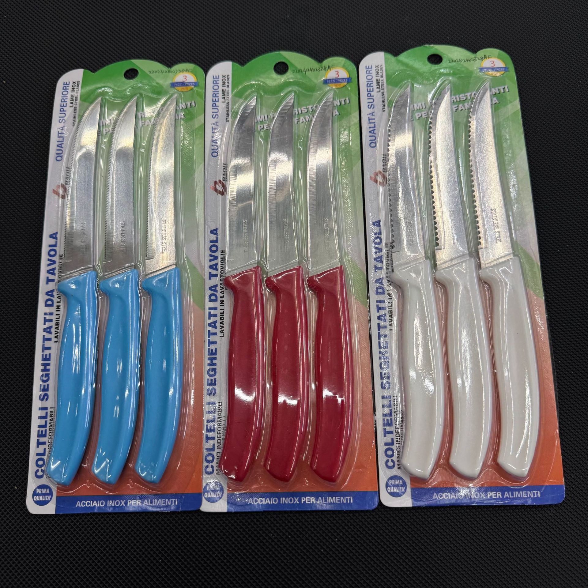 Factory direct sales of steak knife sets, stainless steel steak knives, serrated knives, Western cake knives, and Western steak knives full figure