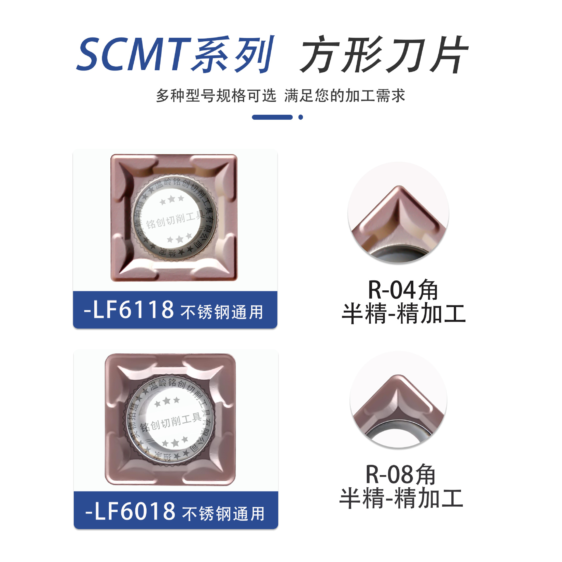 DESKAR square boring CNC insert SCMT09T304/08 stainless steel CNC tool grain lathe head details Picture