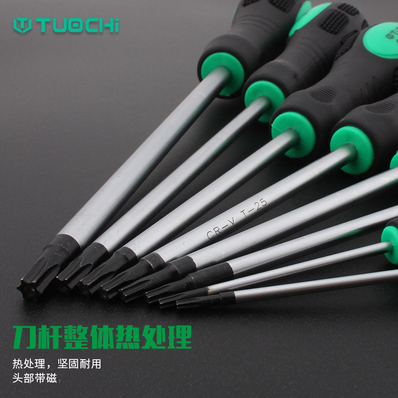 The T20, T8, T10, T25, T30, T40 star-shaped screwdriver with a center hole and a cross-shaped screwdriver set is hollow with six holes inside Application Scenario