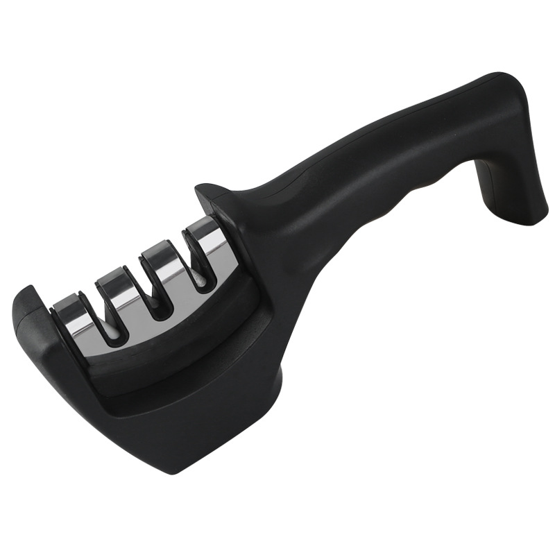 A knife-sharpening wonder, a versatile tool for sharpening kitchen knives, a knife sharpening stick, a portable 3-section household 3-section knife sharpener Item Picture