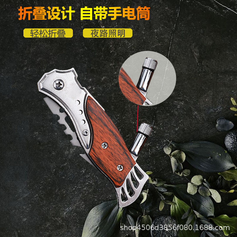 Cross-border best-selling folding knife, outdoor knife, high-hardness stainless steel outdoor anti-slip camping knife, portable small knife details Picture