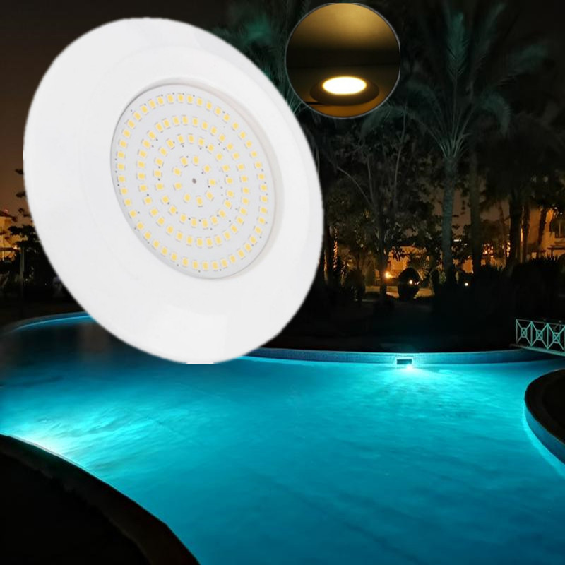 The best-selling ultra-thin PC seven-color underwater light, underwater side wall light, swimming pool LED massage pool light, 12W details Picture