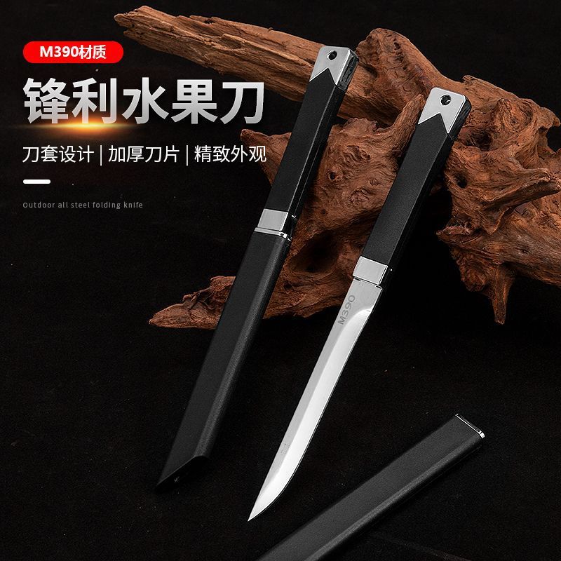 Household super sharp small boat M390 knife steak multi-functional fruit knife handle meat outdoor barbecue portable table knife Specification drawing