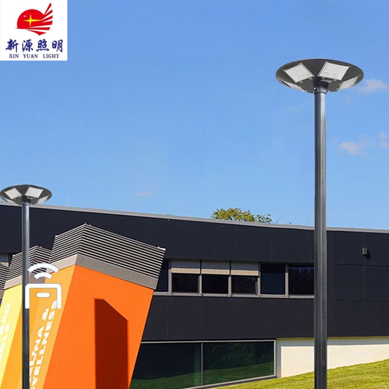 Todo en uno led solar luz de calle patio cabeza UFO ufo cuerpo humano sensor remoto paisaje iluminación exterior