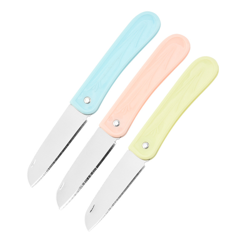 Folding knife, stainless steel fruit knife, fruit peel knife, household knife, folding knife, fruit knife, portable fruit knife Item Picture