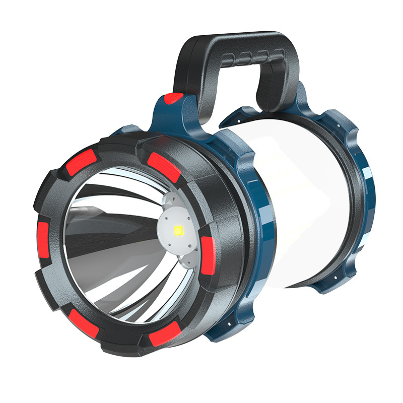 New cross-border high-intensity portable searchlight, outdoor camping light, mountain climbing, fishing, waterproof patrol, rechargeable flashlight Item Picture