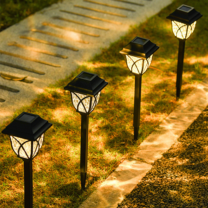 Outdoor solar lawn lights, villa courtyard, home garden, grassland layout, ground insert light and shadow lights, led lights Specification drawing