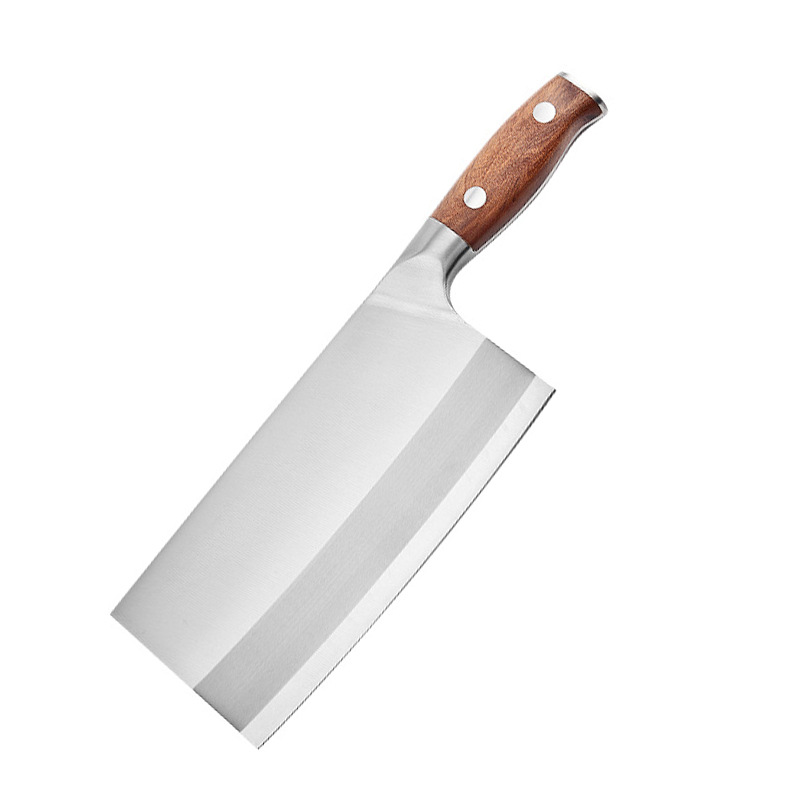 A complete set of Yangjiang kitchen knives with solid wood handles, specifically designed for household and commercial use by chefs Item Picture