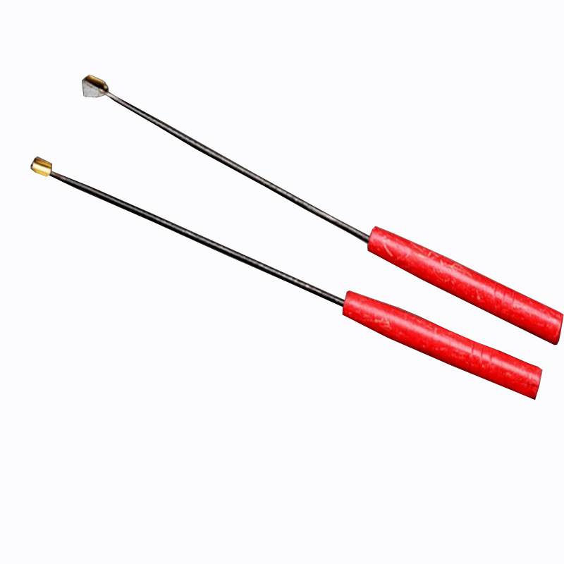 Garlic sprout peeling magic tool, agricultural tools: red wood handle, copper head, garlic table, extractor, harvester, knife Item Picture