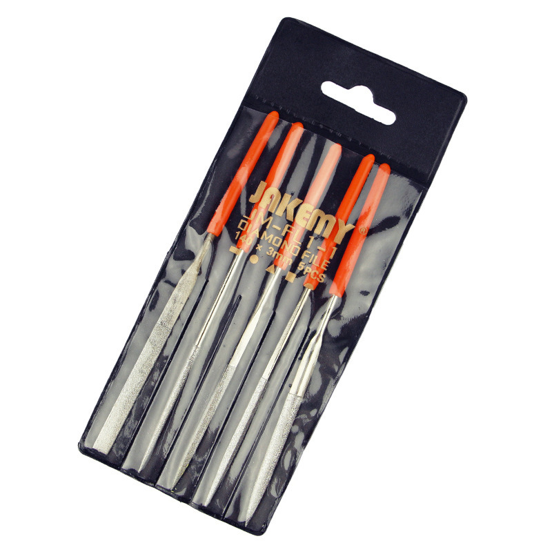 JM-FL1-1 Metal file five-piece set, flat triangular file, household diamond semi-circular file, square file undefined