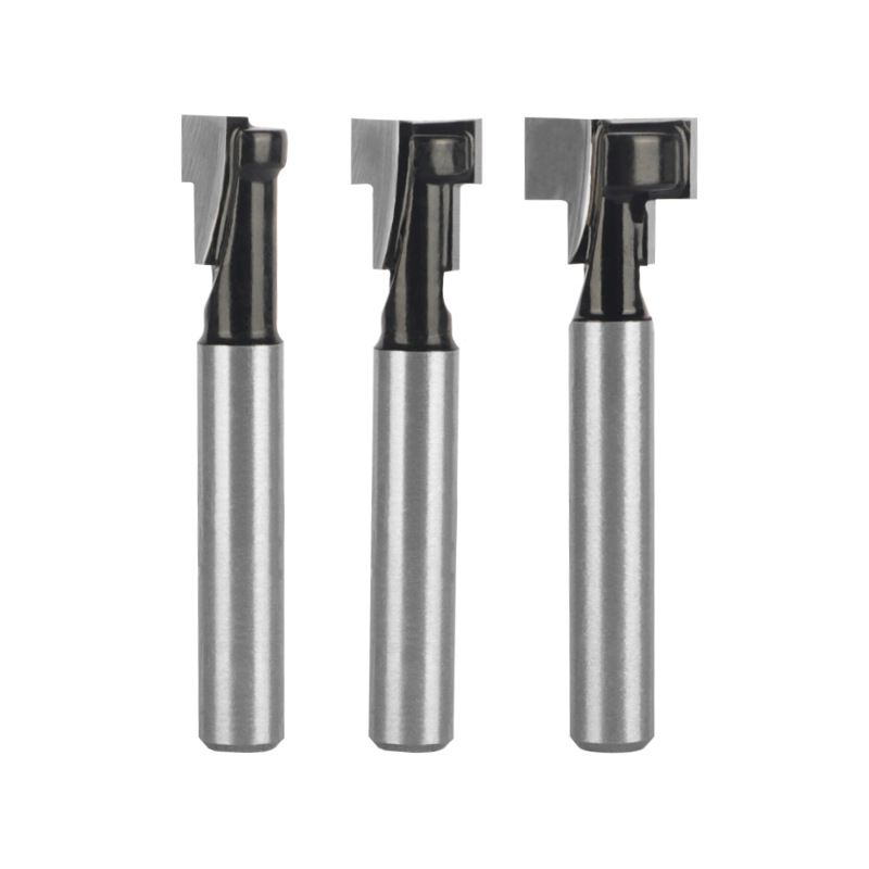 Keyhole knife, black keyhole knife, three-piece set, single and double edge T-shaped slot knife, photo frame hanging hole tool, woodworking milling cutter Item Picture