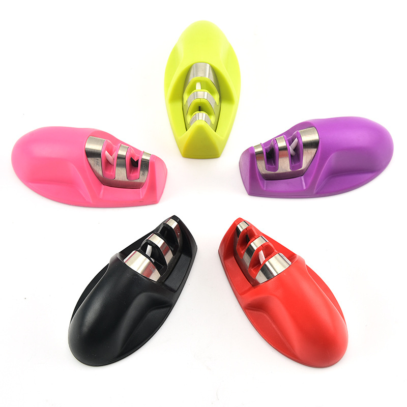 Two-stage multi-purpose kitchen knife sharpener, household quick whetstone, fixed-angle knife sharpener, suitable for small kitchens Item Picture