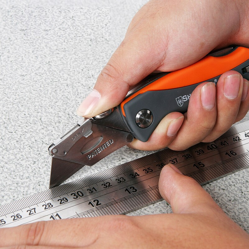 Steel Shield S067220 multi-functional heavy-duty folding utility knife, electrician knife, cutter, wire stripping knife, 20 blades full figure