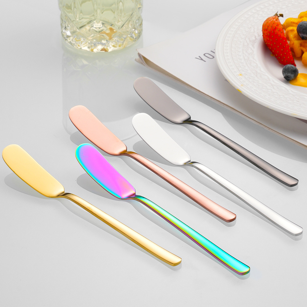 304 stainless steel butter knife, Korean long-handled jam and butter spatula, Western tableware cheese knife, cream piping knife factory Application Scenario