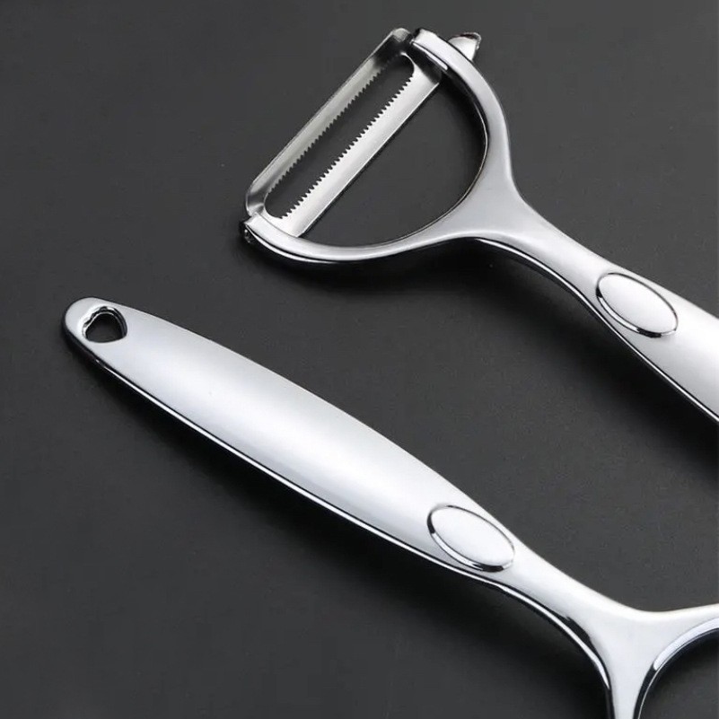 Zinc alloy peeler, apple and potato peeler, kitchen small tool, multi-functional melon peeler, two-in-one fruit peeler details Picture