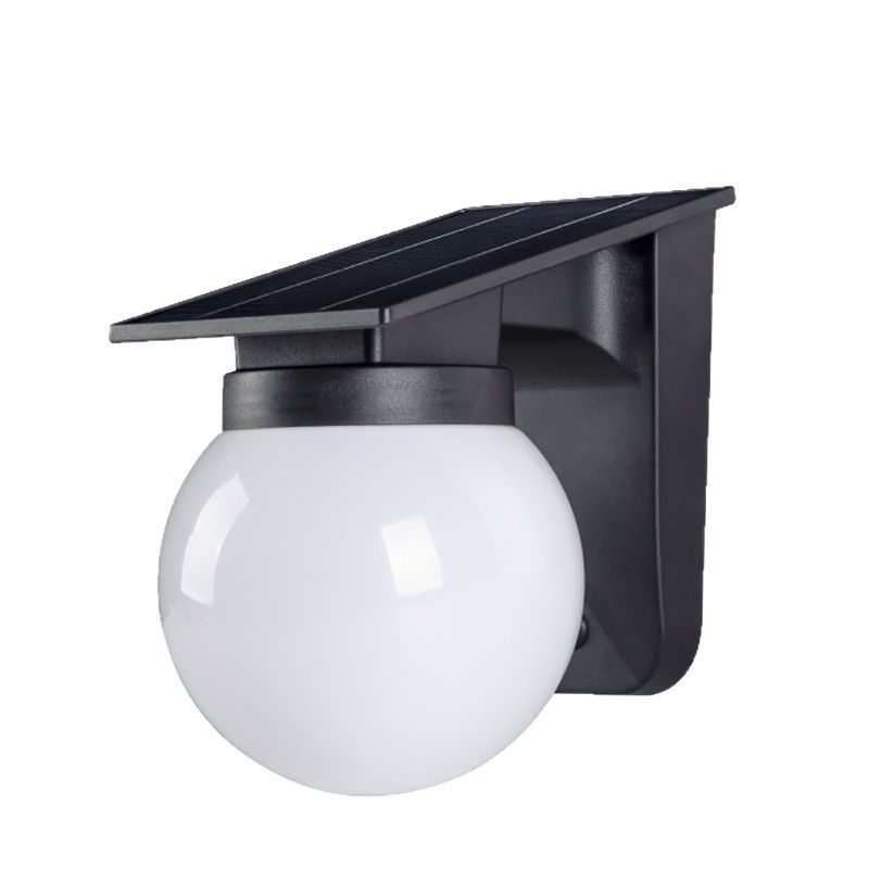 Cross-border solar outdoor wall lamps, spherical lighting fixtures, garden and courtyard exterior wall sensor lights, simple waterproof corridor lights Item Picture