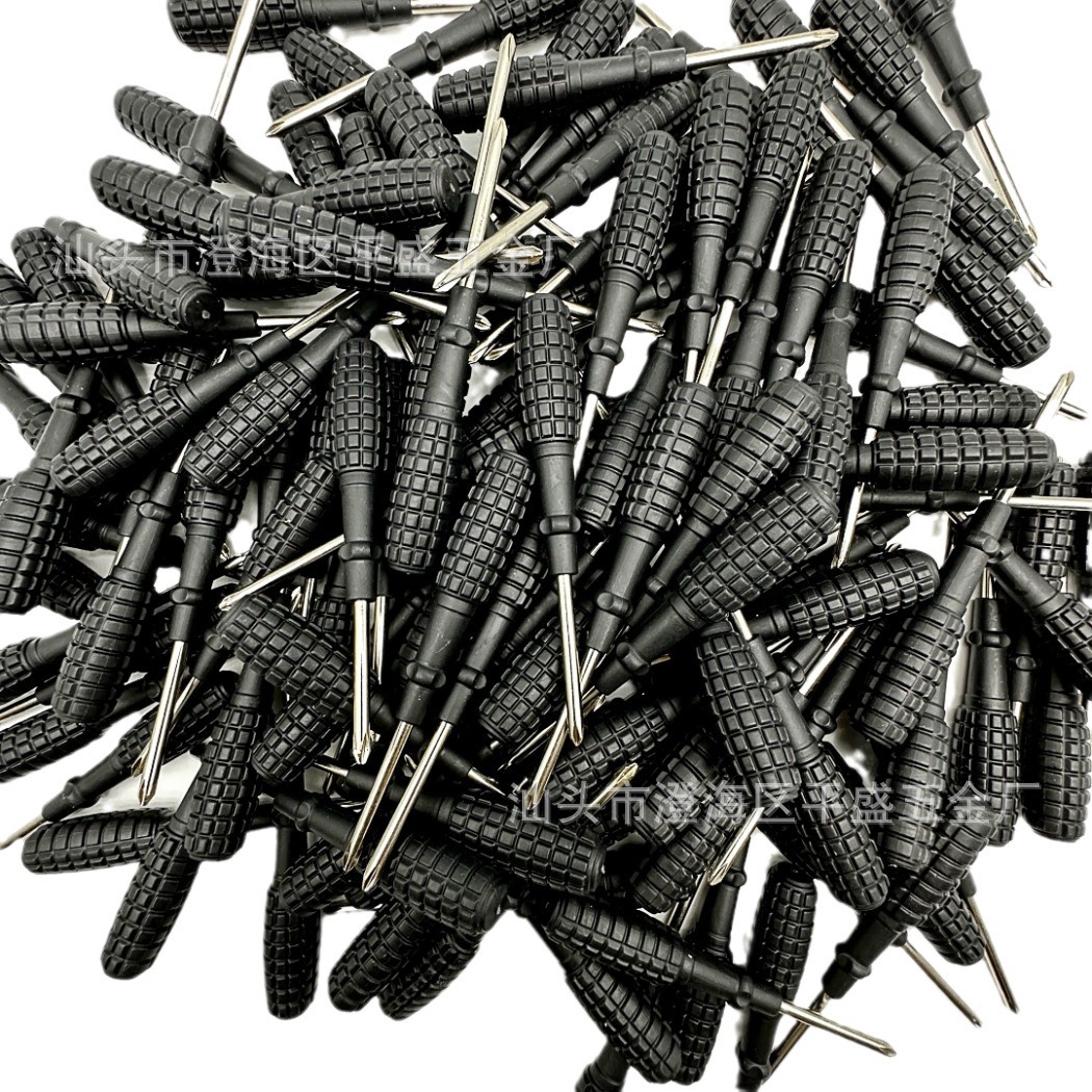 4.0 Cross-head screwdriver, 4MM plastic large handle, black grenade model, furniture disassembly, 4mm cross-head screwdriver Item Picture