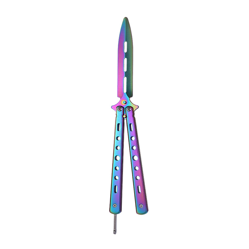 【 Large Quantity at Low Price 】 Butterfly knife, butterfly comb practice knife, folding swing knife, hand training device, all-steel ornamental knife undefined