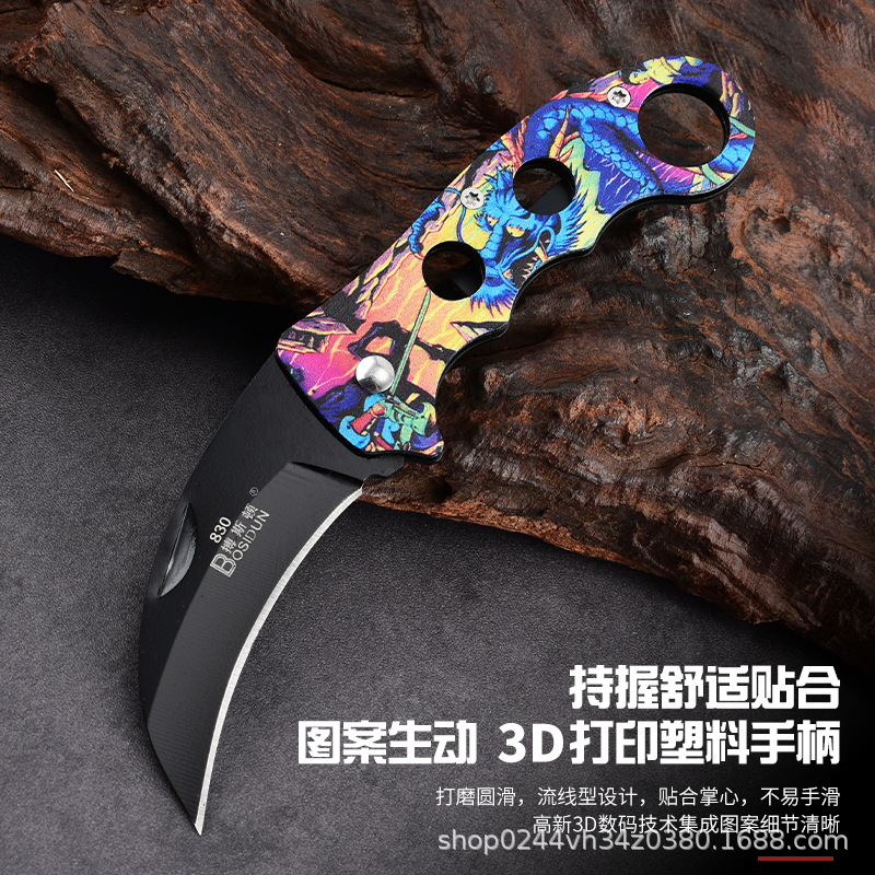 Factory direct sales supply of high-hardness outdoor folding knives, fruit knives, portable knives, camping survival knives and self-defense claw knives Application Scenario