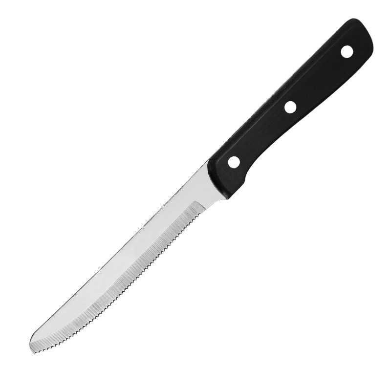 BBQ outdoor barbecue kitchen bread knife, stainless steel steak serrated knife, cross-border Western food knife, Western steak knife Item Picture