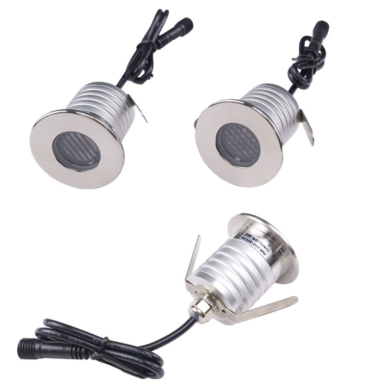 1W and 3W outdoor waterproof, energy-saving, low-voltage honeycomb anti-glare circular embedded step spotlights Item Picture