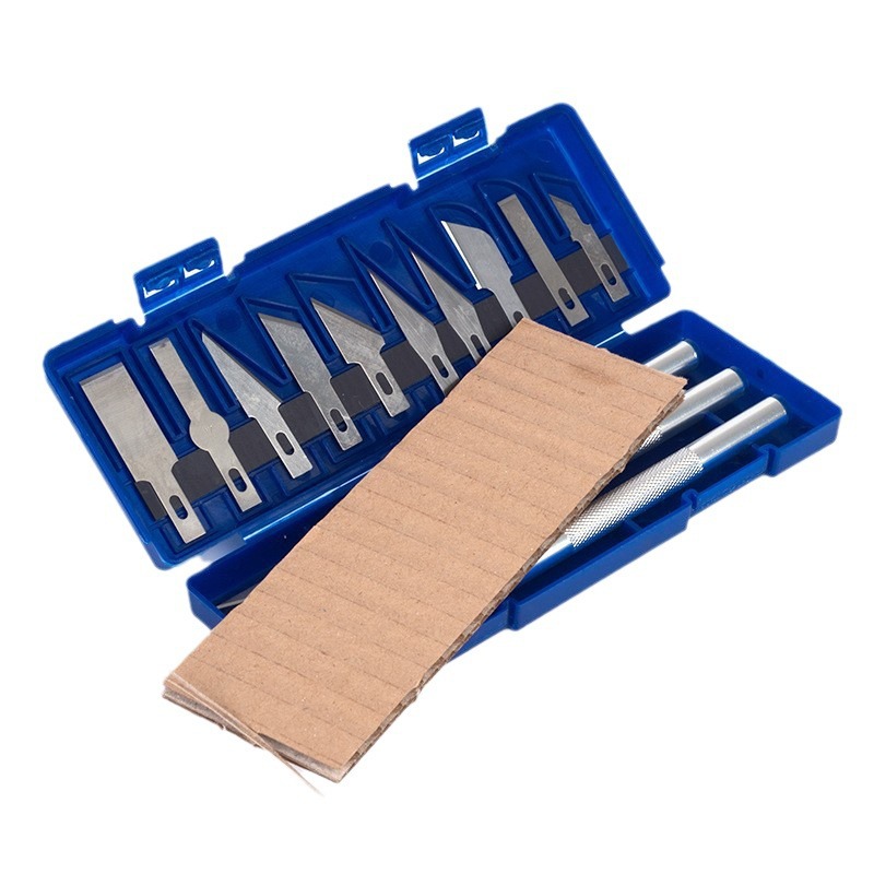 13-piece engraving knife set box, metal engraving paper, manual student rubber stamp engraving tool knife combination engraving knife set Item Picture