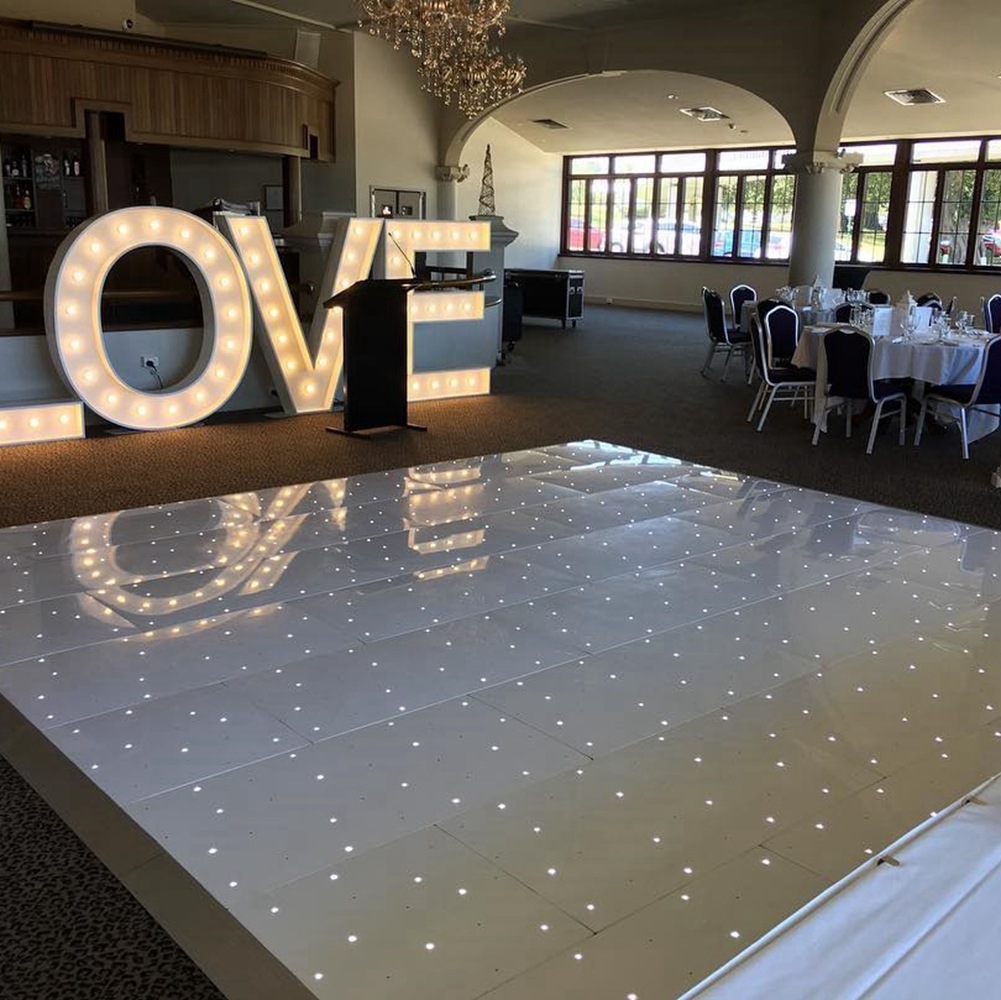 Wedding acrylic white Floor Star light LED Dance Floor starry sky dance floor board full figure
