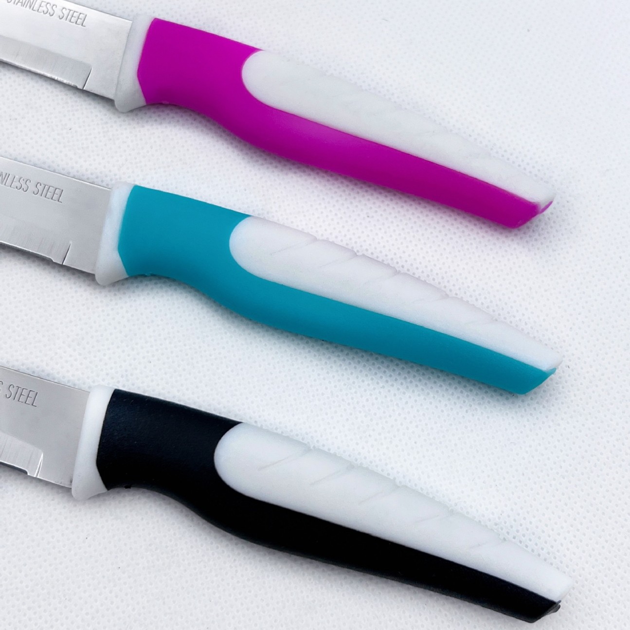 In-stock stainless steel kitchenware: Western dining knives, household serrated steak knives, kitchen and hotel steak knives, bread knives Item Picture