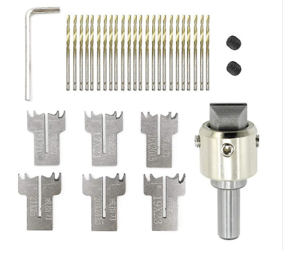 Cross-border supply ring knife, safety buckle integrated knife set, finger guard knife, woodworking milling cutter, prayer bead knife tool undefined