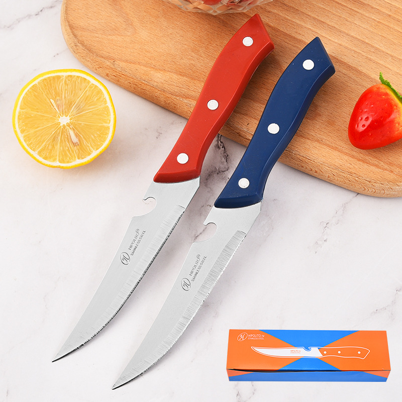 Factory direct sales of portable multi-functional small outdoor knives for cutting vegetables, meat and peeling, household knives, stainless steel fruit knives full figure