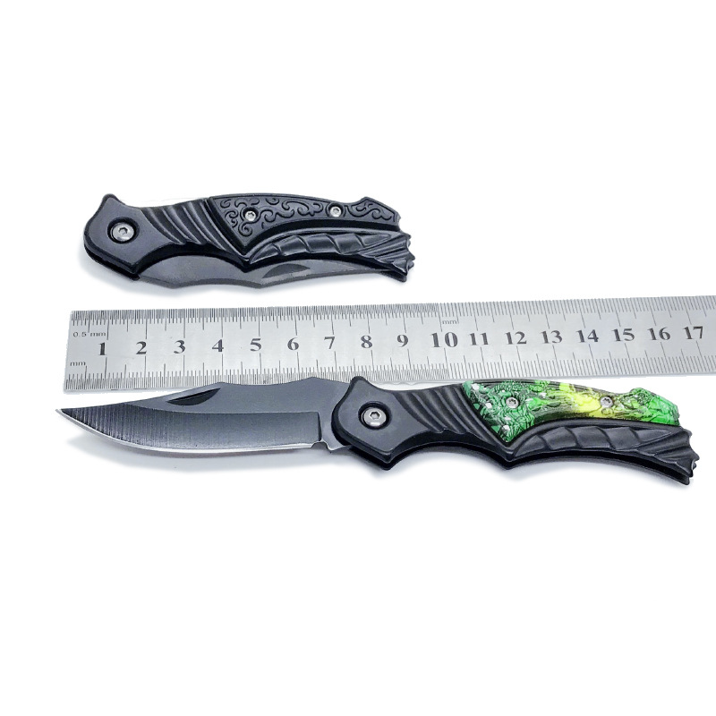 Outdoor folding knife, outdoor survival knife, colored folding knife, fruit knife, outdoor knife full figure