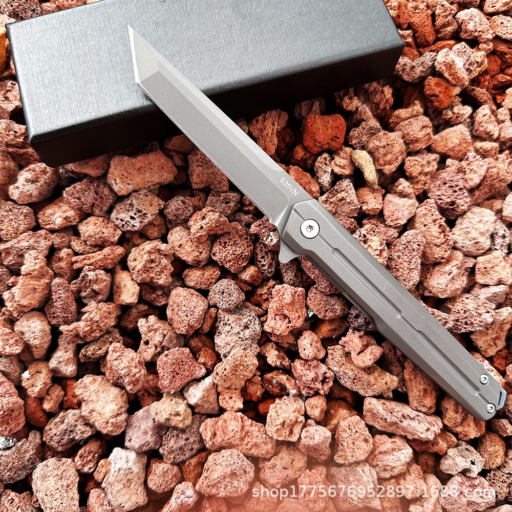 CNC craft mechanic folding knife, outdoor high-hardness sharp knife, inner bearing portable knife, Commander Second generation details Picture