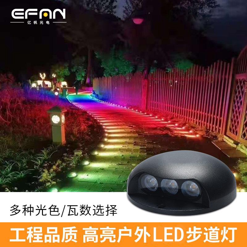 Outdoor turtle-back lights, scenic area track and plank road lights, side-emitting staircase lights, seven-color led, popular walkway light manufacturers full figure