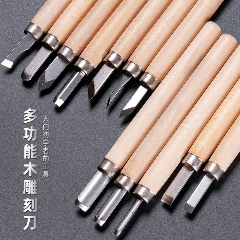 DIY model engraving knife, wood carving knife, handcrafted wood knife, engraving knife, manual wood chisel, fine carving, paper cutting, art knife details Picture