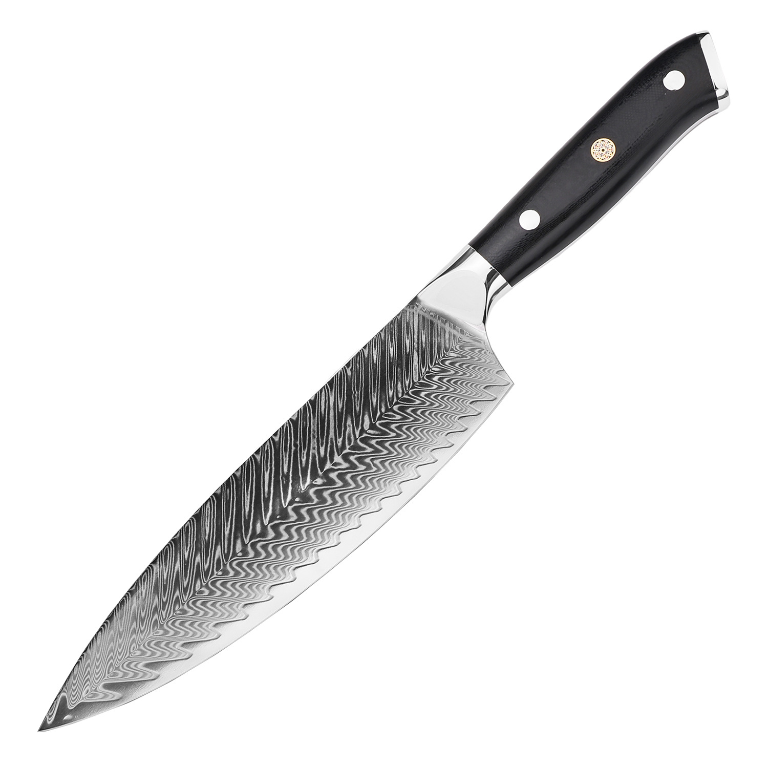 In the kitchen, Damascus chef's knife fish, raw knife fish, bone-patterned precision forged stainless steel, multi-purpose meat knife, kitchen knife, steak Item Picture