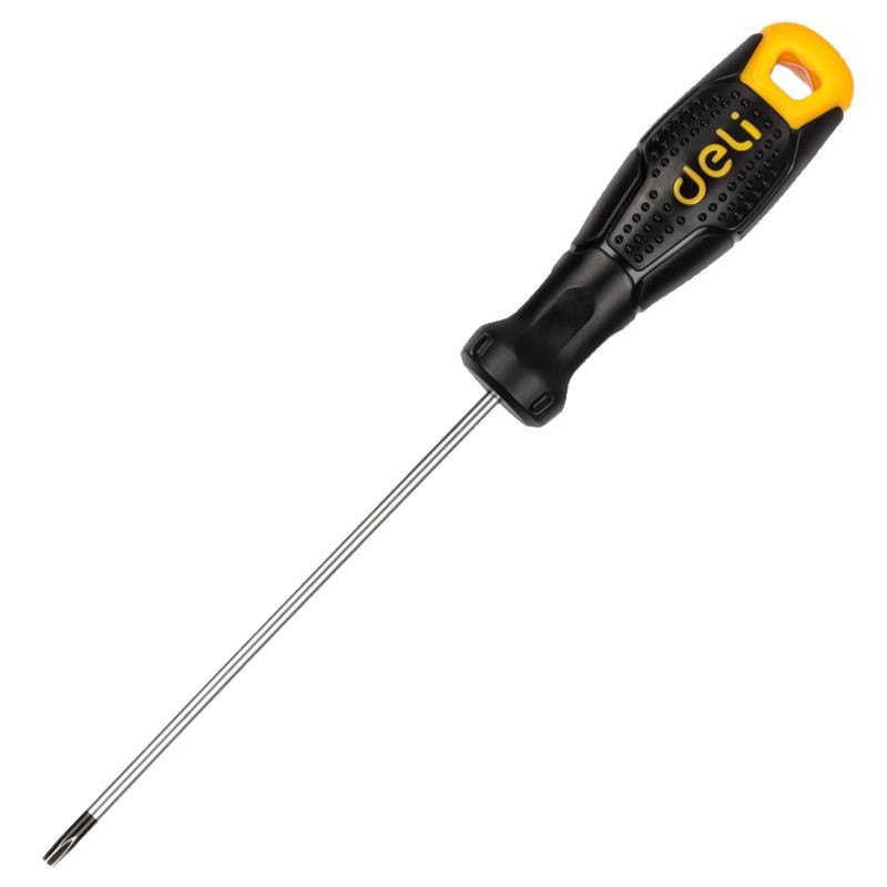 deli mid-hole patterned screwdriver, special-shaped screwdriver, PP anti-slip handle, magnetized knife rod Item Picture