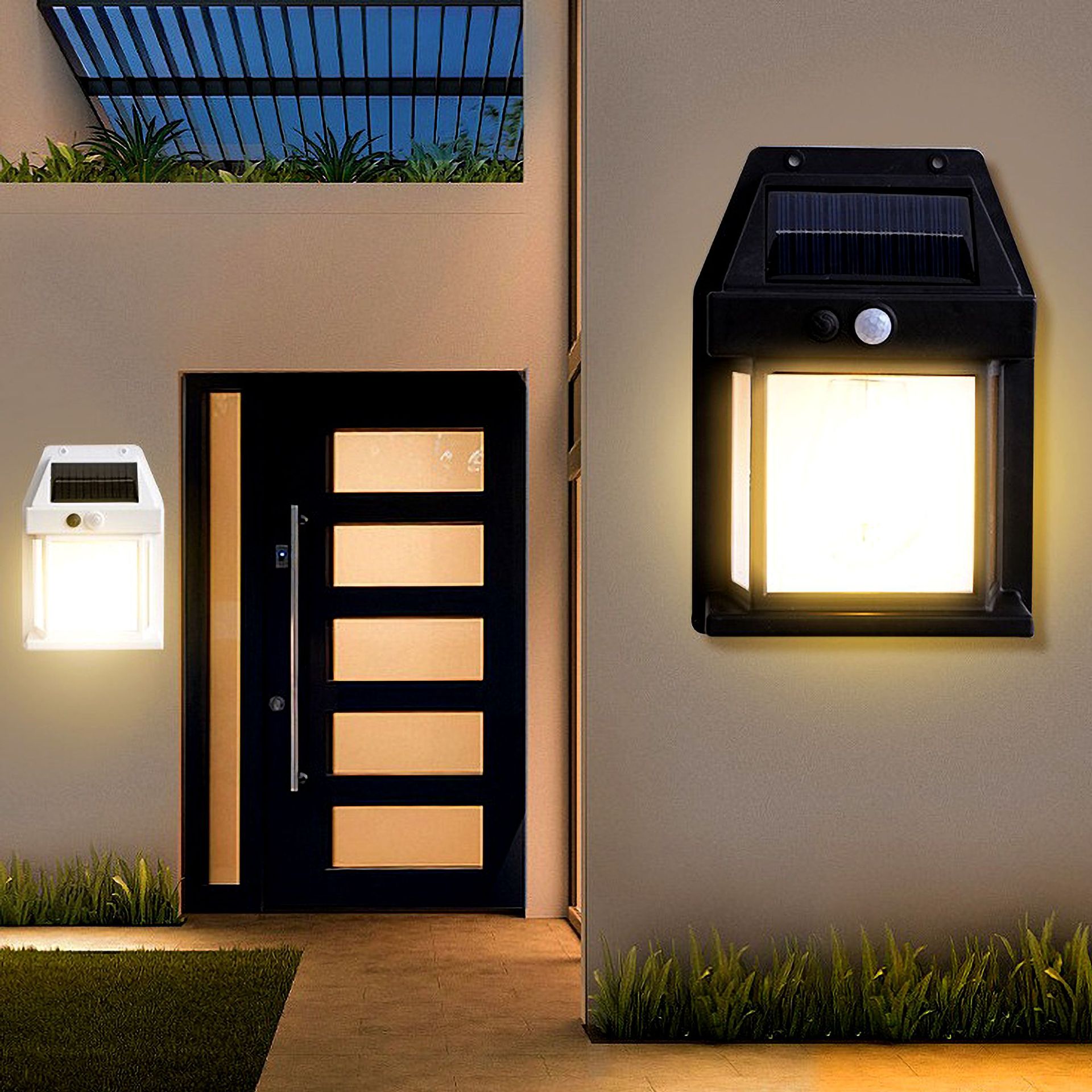 Cross-border solar lighting fixtures, outdoor courtyard lights, garden room lights, waterproof tungsten filament lights, sensor lights, street lights and night lights details Picture