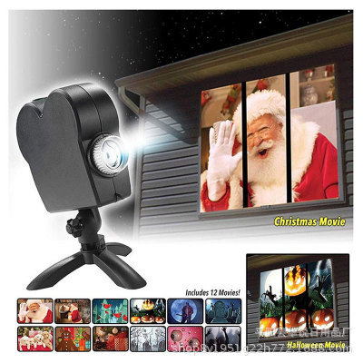 Window Projector Wonderland Cross-border Christmas Projection Light TV Halloween Projector Application Scenario