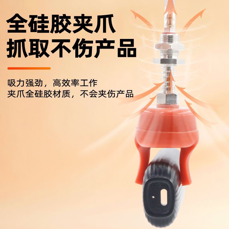 Mechanical hand flexible gripper injection molding machine silicone fixture pneumatic soft finger mini claw suction cup two, three, four claws for picking up objects details Picture