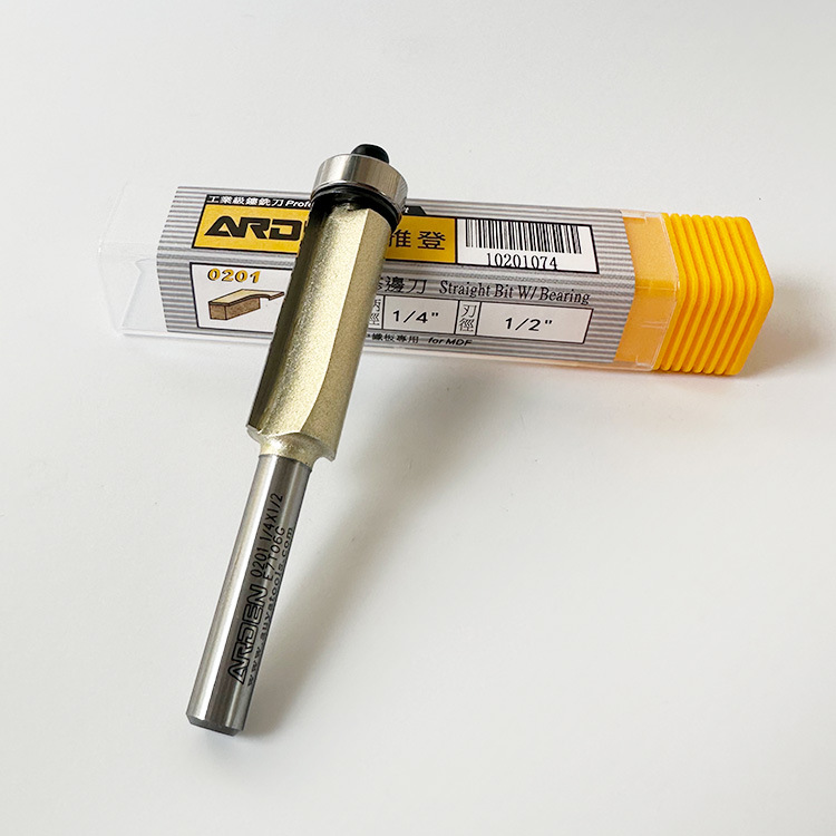 Genuine Yadeng edge trimming knife, 1/2 handle edge trimming machine head, lathe with bearing edge trimming, 1/4 handle woodworking edge trimming knife Specification drawing