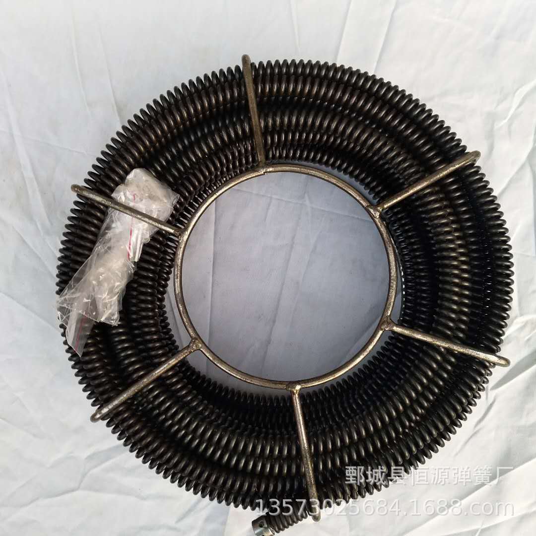 A large quantity of 12-meter pipe unclogging machine spring accessories torsion spring from the manufacturer is in stock undefined