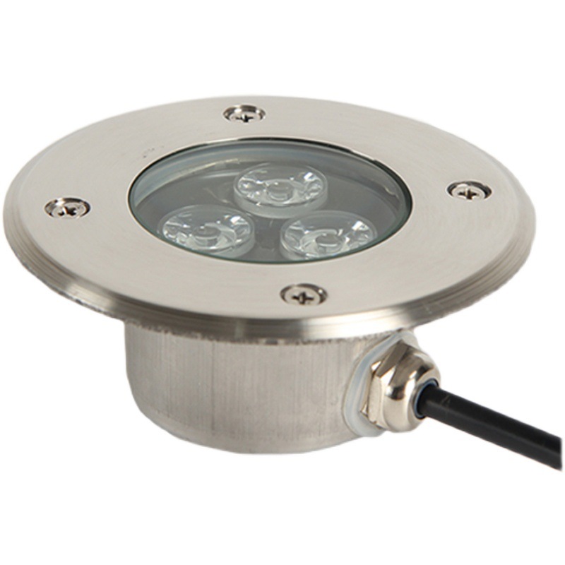 ed underwater ground light, embedded stainless steel underwater light, 12V24 waterproof ultra-thin fishpond spotlight, swimming pool wall light Item Picture