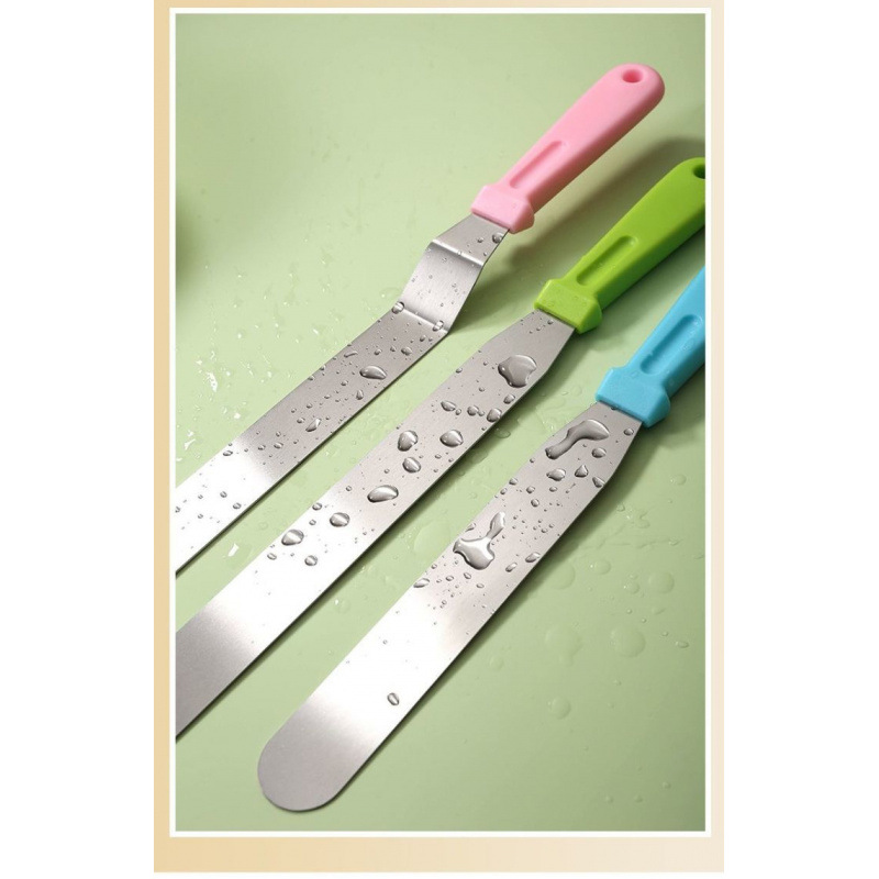 Baking tools: cake spatula, cake release knife, scraper, graduated cream spatula, stainless steel kiss knife, scraper Application Scenario