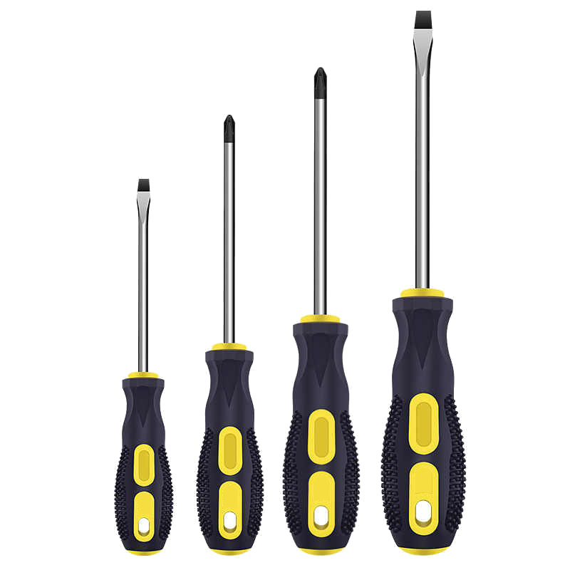 Wholesale of massage handle screwdrivers, manual strong magnetic cross-head screwdrivers, flat-head rubber-coated screwdrivers, household screwdriver screwdrivers Item Picture