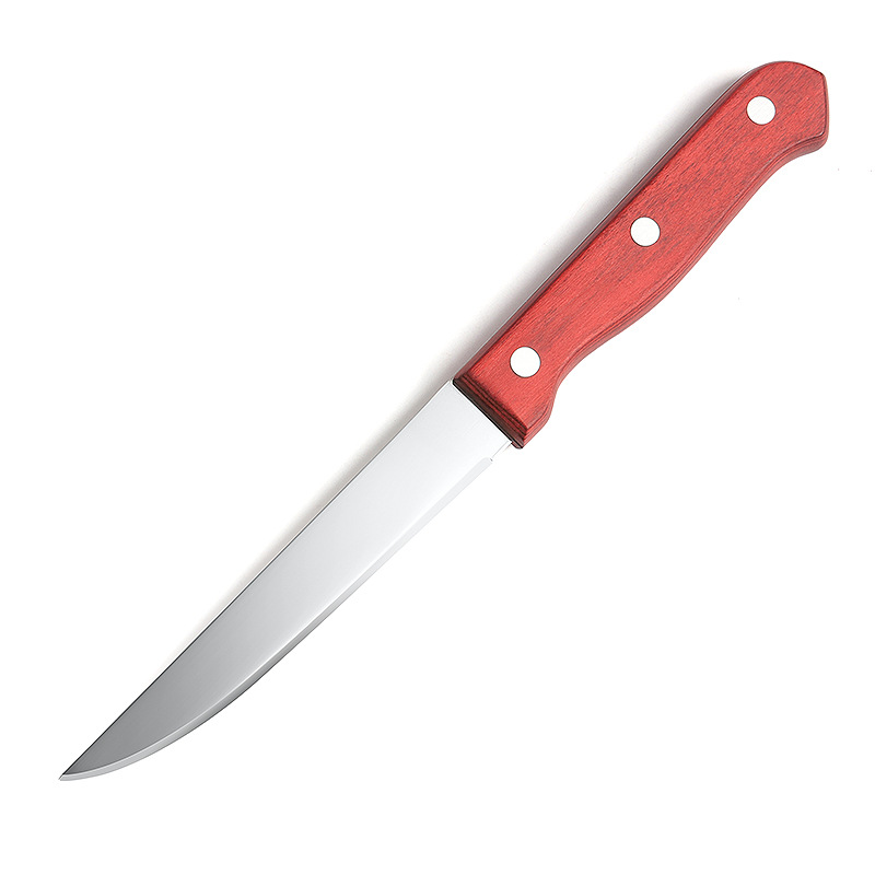 Colored wooden handle stainless steel Western-style steak knife, Western-style steak knife, beef and pork chop knife, fruit knife, meat knife in stock Item Picture