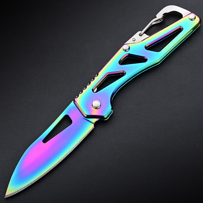 Factory direct sales of outdoor portable keys, small knives, multi-functional knives, survival folding knives, self-defense mini knives Item Picture