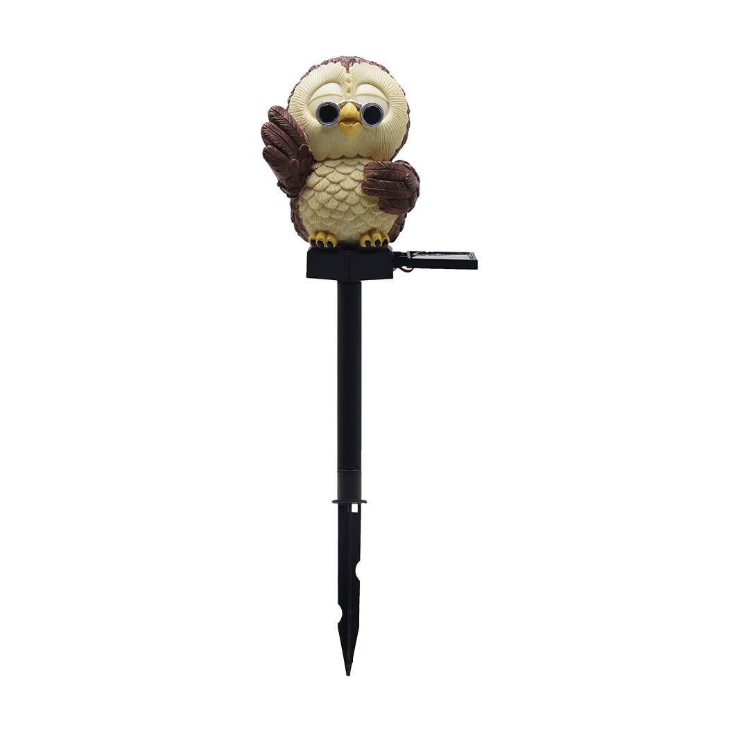 Cross-border solar resin expression owl lawn courtyard garden decoration outdoor atmosphere decoration landscape light details Picture