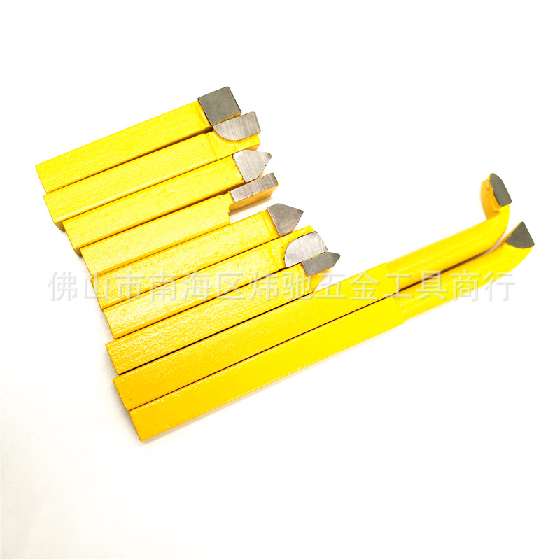 Welding alloy turning tools, yellow small flying tools, instrument lathe, small turning tools 8*8, 10*10, 12*12, 16*16 Specification drawing